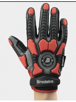 Перчатки рабочие Brodeks G-63i, Серый/Черный/Красный (10)