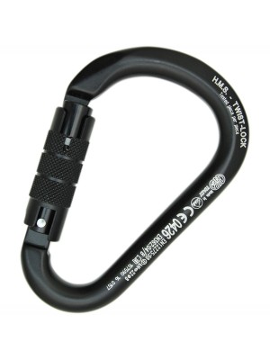 H.M.S. Twist Lock Body Anod карабин  автомат с муфтой твист лок черный (KONG) H.M.S. Twist Lock Body Anod карабин  автомат с муфтой твист лок черный (KONG)